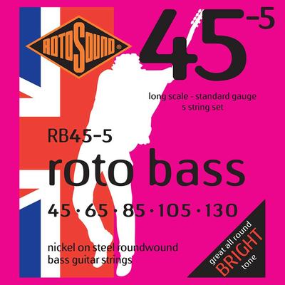 RB45-5 Rotosound Roto Bass string set electric bass 5 nickel wound 45-130