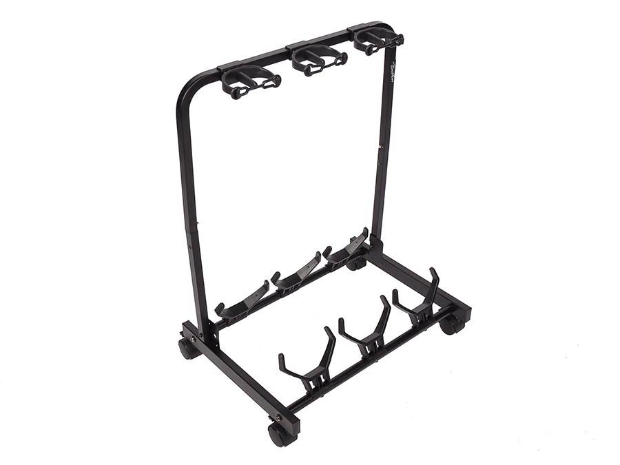 Universal guitar rack stand, metal, black, for 3 guitars