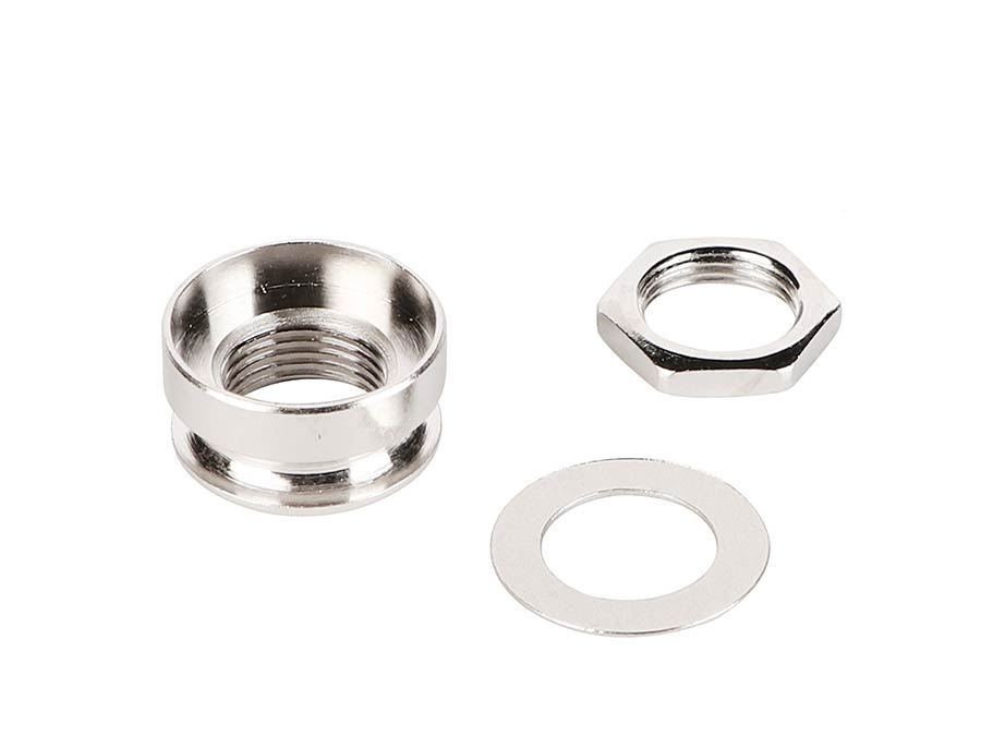 Strap button nut, for EPJ models M8 thread, with nut and washer, nickel