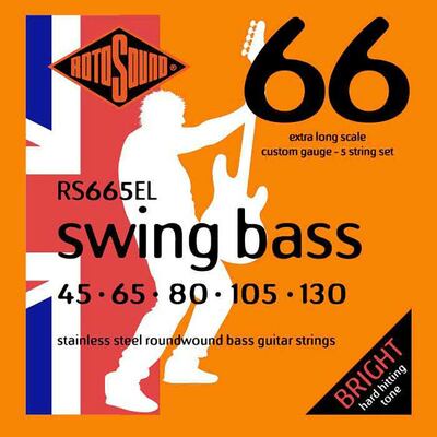 RS665EL Rotosound Swing Bass 66 string set electric bass 5 stainless steel 45-130 extra long