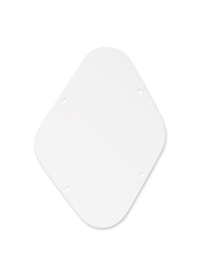 Back plate, potmeters cavity, 1 ply, LP-model, white