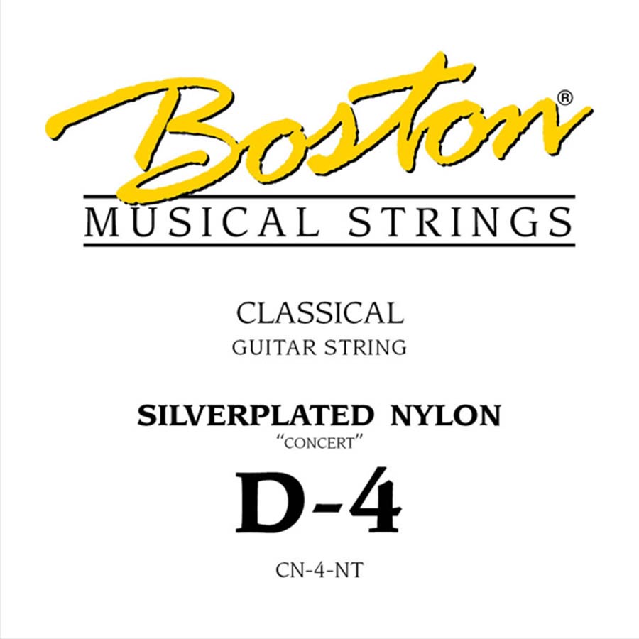 Concert Series D-4 string for classic guitar, silverplated wound nylon, normal tension