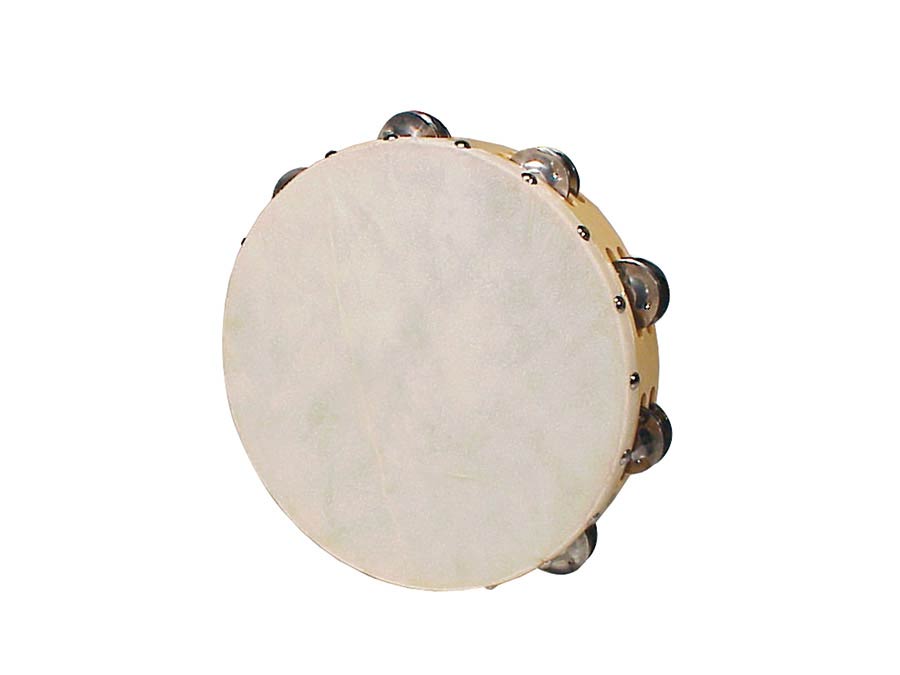 Tambourine, rawhide skin, wood, 10