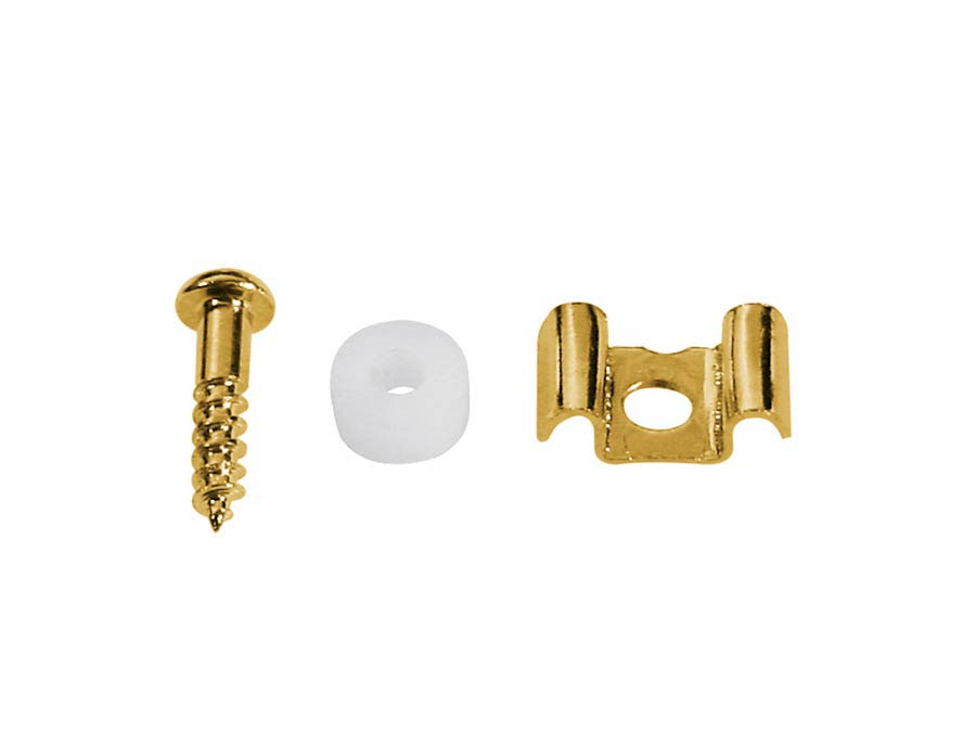 String retainer, Stallion, with nylon spacer and screw, gold