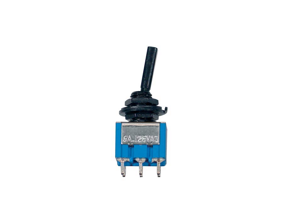 Mini toggle switch 2-way, on-on, black