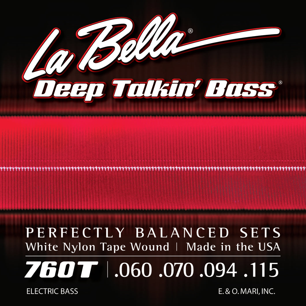 La Bella 760T BASS WHITE NYLON 60-115