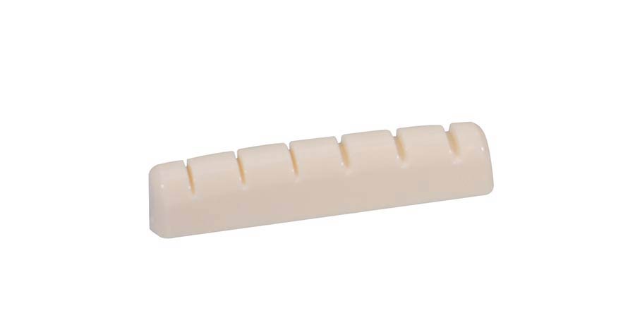Top nuts for acoustic guitar, plastic, 42x6x8mm, 12-pack, folk-western