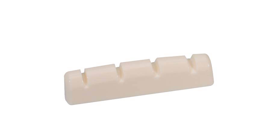 Top nuts for bass guitar, plastic, 42,5x6x8,5mm, 12-pack