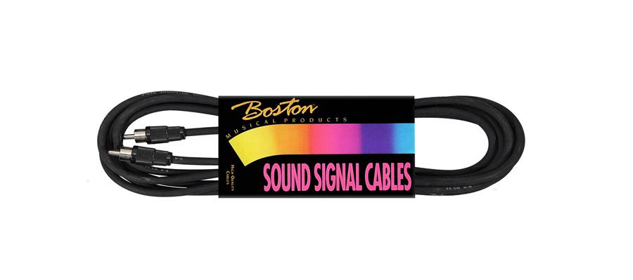 Audio cable black, 3.00 meter, rca m, rca m