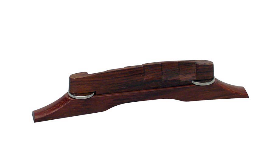 Bridge for guitar, rosewood, height adjustable, compensated saddles