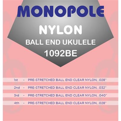 Monopole 1092Be Ball End Nylon Ukulele Set