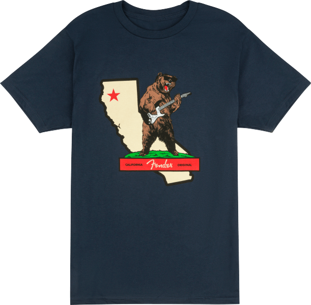 Fender Rocks Cali T-Shirt, Navy - S