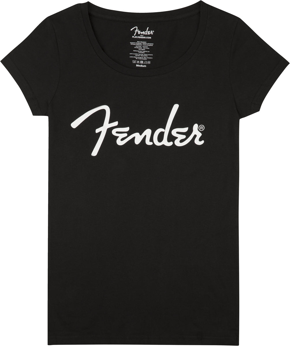 Fender Spaghetti Logo Women's T-Shirt, Black - L