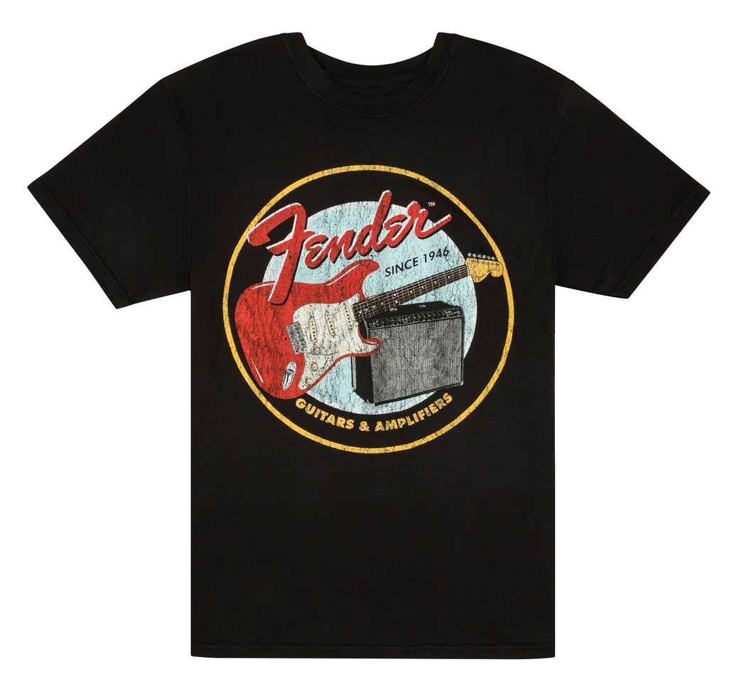 Fender 1946 Guitars & Amplifiers T-Shirt, Vintage Black - L