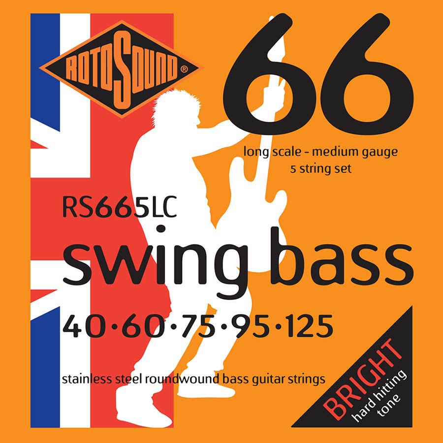 RS665LC Rotosound Swing Bass 66 string set electric bass 5 stainless steel 40-125