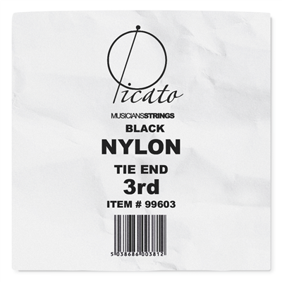 Picato Black Nylon Tie-On 3rd. String
