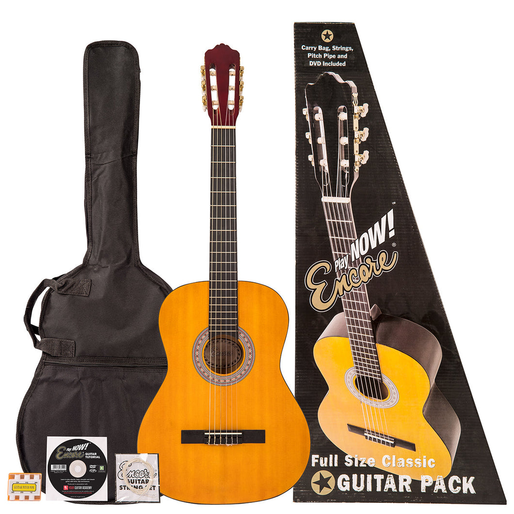 Encore Full Size Classic Guitar Outfit ~ Natural