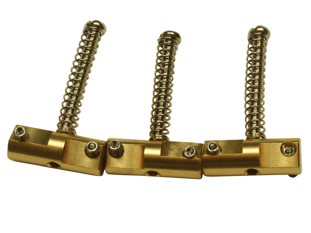 Brass compensated Telecaster bridge saddle set