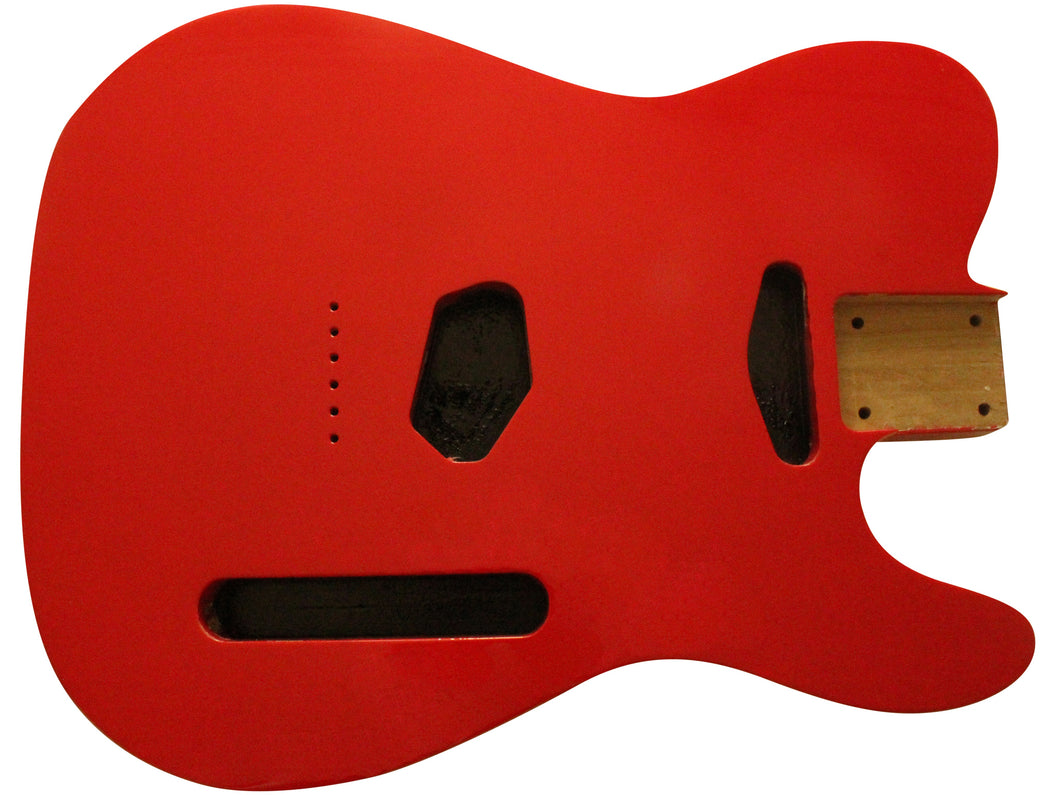Fiesta red alder nitrocellulose gloss Telecaster body