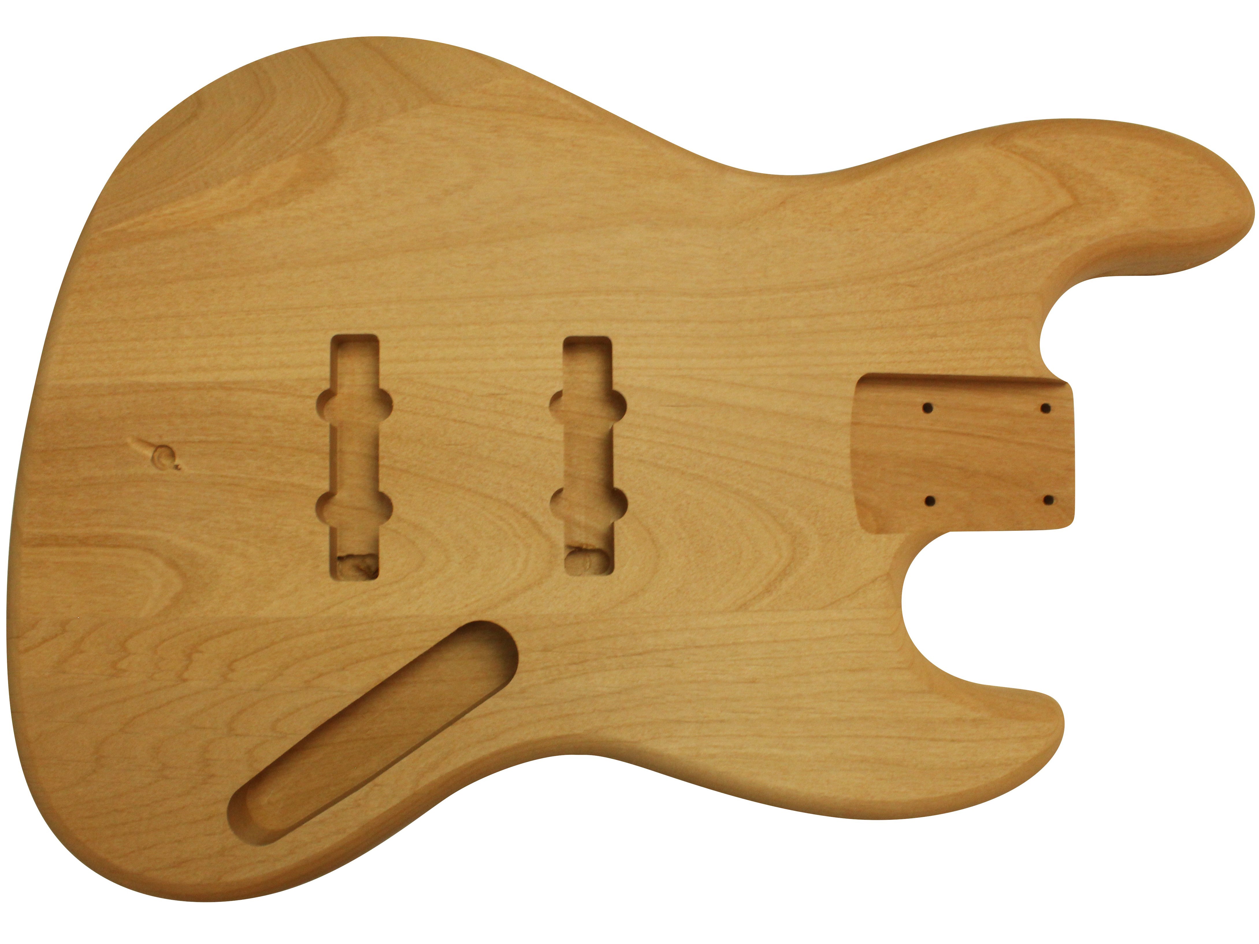 Unsanded raw alder Jazz bass body Alegree