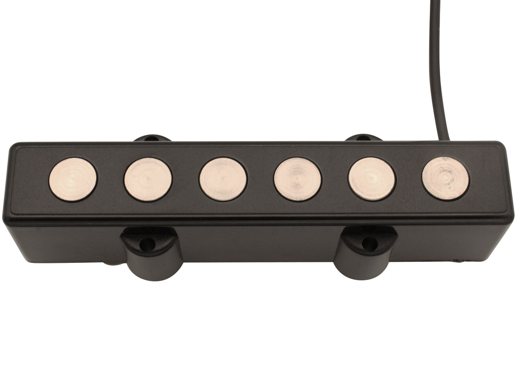 Solid' 6 string Jazz Bass large pole pickups