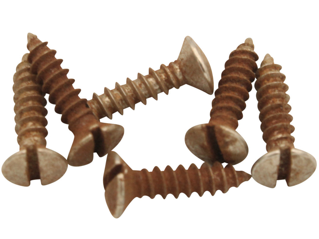 Relic nickel slot head pickguard screws