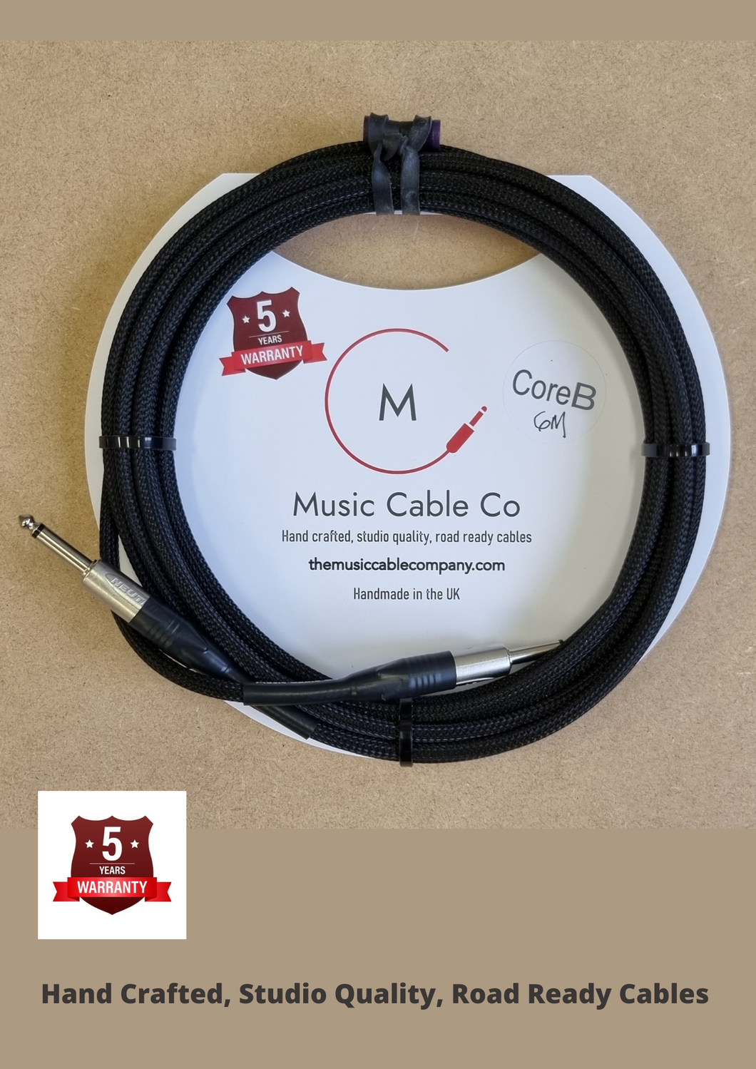 CoreB Inst Cable str-str 6m Black