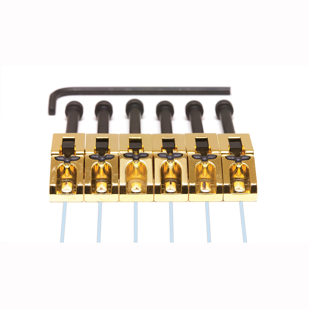GraphTech PN-0080-G6 Ghost Floyd Rose Style Saddles Gold
