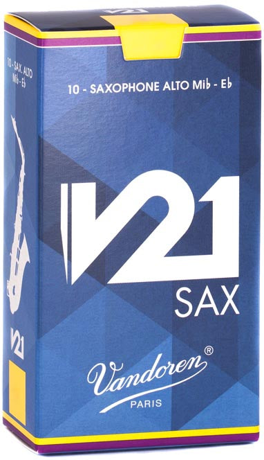 Vandoren V21 Alto Sax, Box of 10 - Strength 2.5