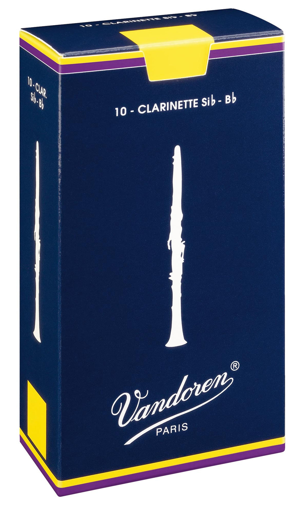 Vandoren Traditional Bb Clarinet, Box of 10 - Strength 2
