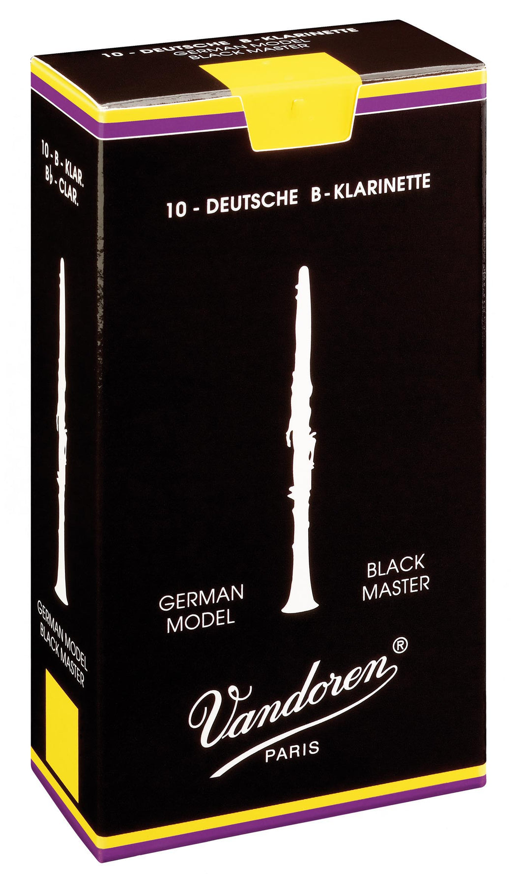 Vandoren Austrian System Black Master Bb Clarinet, Box of 10 - Strength 3.5