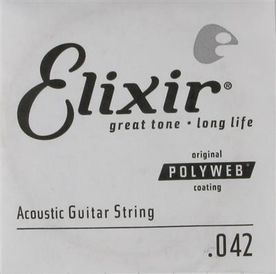 Elixir E13142 80/20 Poly .042 Single String