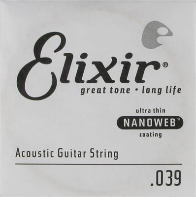 Elixir E15139 80/20 Nano .039 Single String