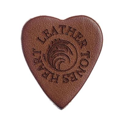 Leather Tones Heart Brown Leather Single B7