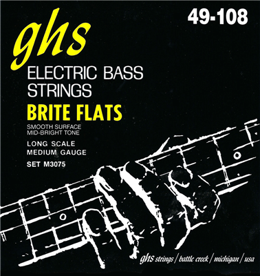 Ghs Bass Brite Flats Long + Medium 49-108