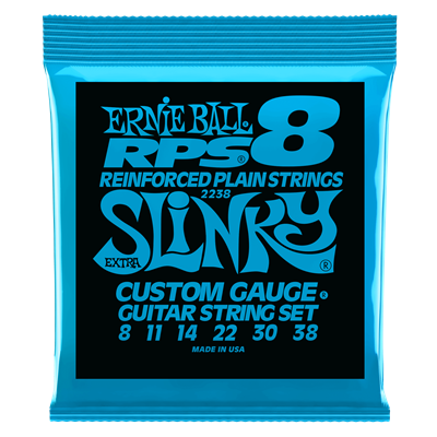 Ernie Ball Reinforced Plain String Nickelwound Extra Slinky Set 8-38