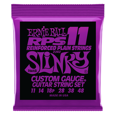 Ernie Ball Reinforced Plain String Nickelwound Power Slinky Set 11-48