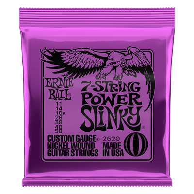 Ernie Ball 7 String Power Slinky Set 11-58