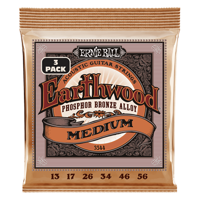 Ernie Ball Earthwood Phosphor Bronze Medium 13-56 (3 Set Pack)