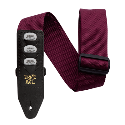 Ernie Ball Pickholder Strap - Burgundy