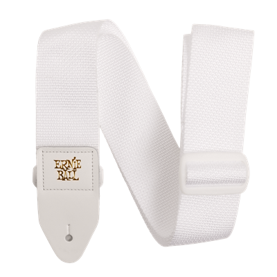 Ernie Ball Strap Polypro White & White