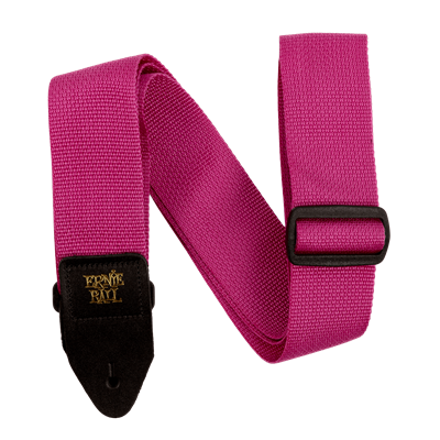 Ernie Ball Strap Polypro Raspberry & Black