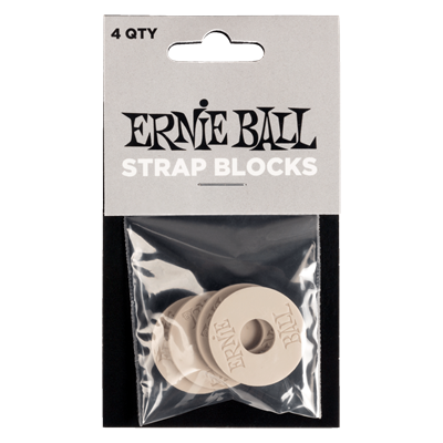 Ernie Ball Strap Blocks 4Pack Grey