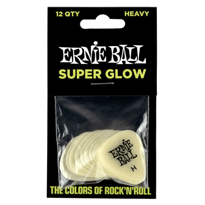 Ernie Ball Heavy Super Glow Pick X 12