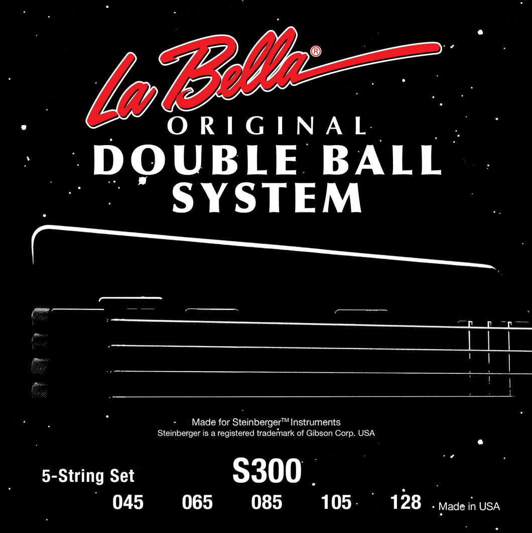 La Bella S300 5-String Stainless Steel Round Wound 45/128
