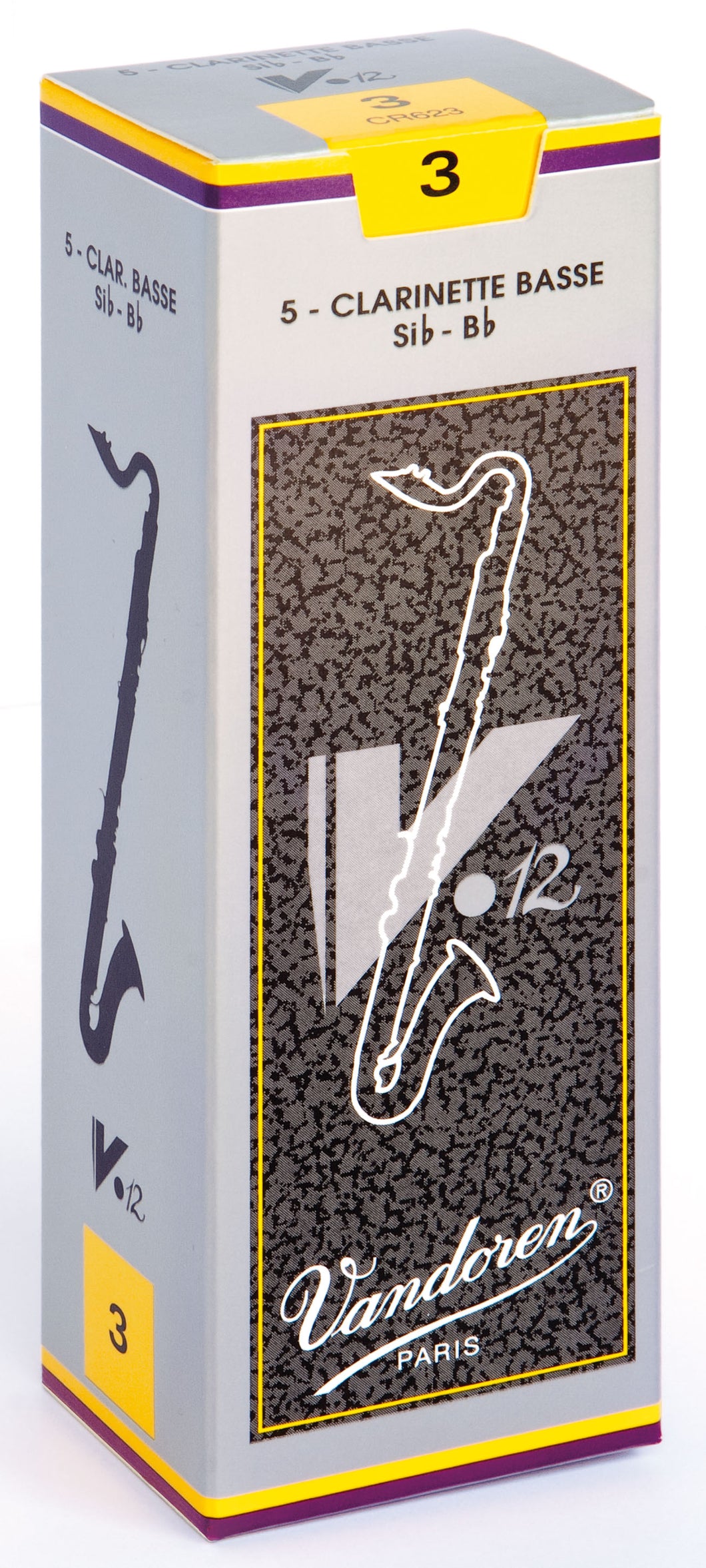 Vandoren V12 Bass Clarinet, Box of 5 - Strength 2.5
