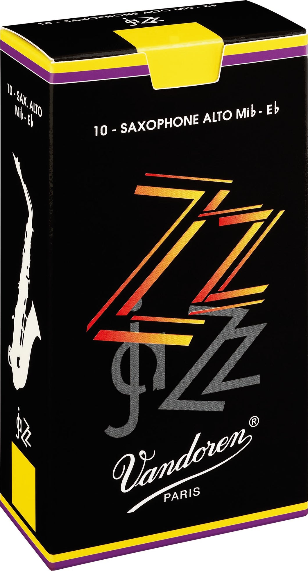 Vandoren ZZ Jazz Alto Sax, Box of 10 - Strength 2.5